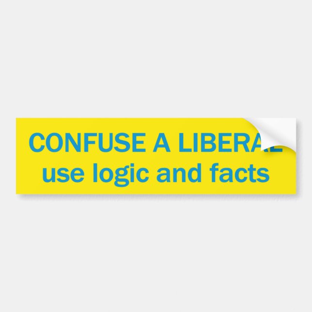 Adesivo Para Carro Anti-Liberal Bumpersticker (Frente)