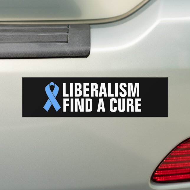 ADESIVO PARA CARRO ANTI-LIBERAL, LIBERALISMO ENCONTRA UM PÁRA-CHOQUE  (No carro)
