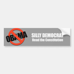 Adesivo Para Carro Anti-Obama - a democrata parva, leu a constituiç