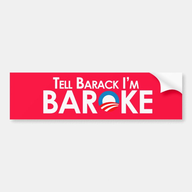 Adesivo Para Carro Anti-Obama - Baroke Bumpersticker (Frente)