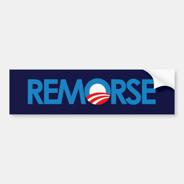 Adesivo Para Carro Anti-Obama Bumpersticker - remorso (Frente)