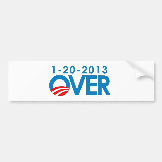 Adesivo Para Carro Anti-Obama Bumpersticker - sobre 1-20-2013 (Frente)
