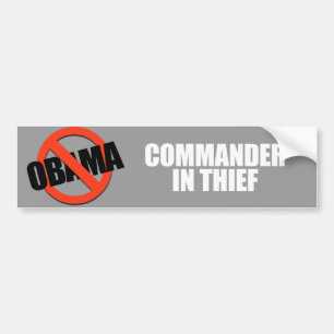 Adesivo Para Carro Anti-Obama - comandante no ladrão