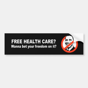 Adesivo Para Carro Anti-Obama - cuidados médicos livres - queira