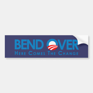 Adesivo Para Carro Anti-Obama - curvatura sobre para a mudança