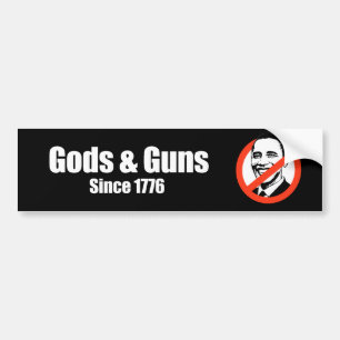 Adesivo Para Carro Anti-Obama - deuses e armas desde 1776