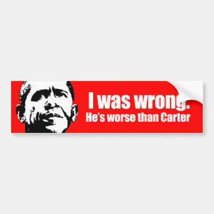 Adesivo Para Carro Anti-Obama - eu era errado. é mais mau do que