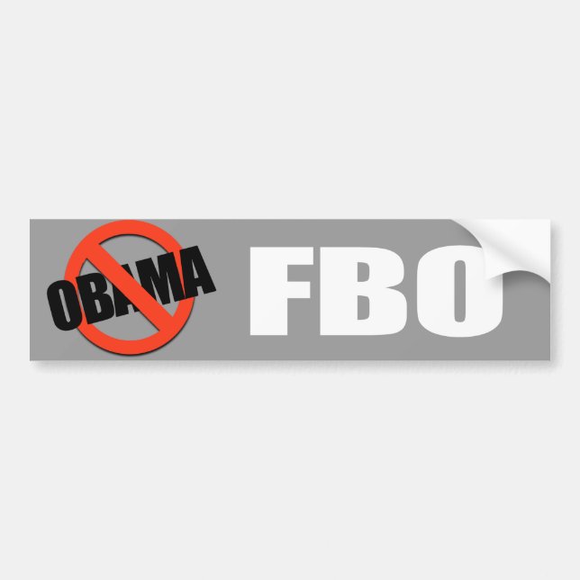Adesivo Para Carro Anti-Obama - fbo (Frente)