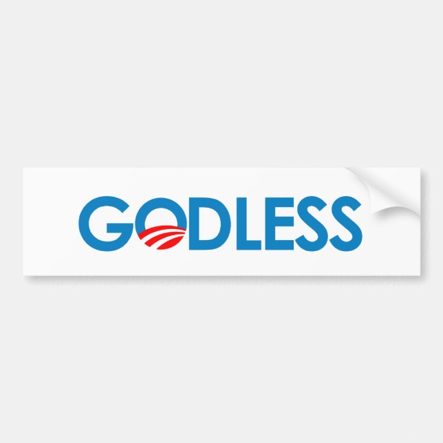 Adesivo Para Carro Anti-Obama - GODLESS (Frente)