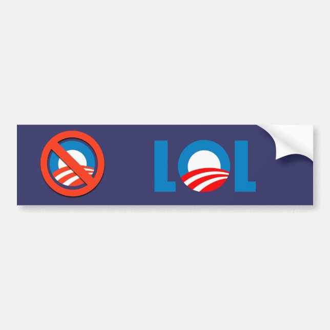 Adesivo Para Carro Anti-Obama - LOL (Frente)