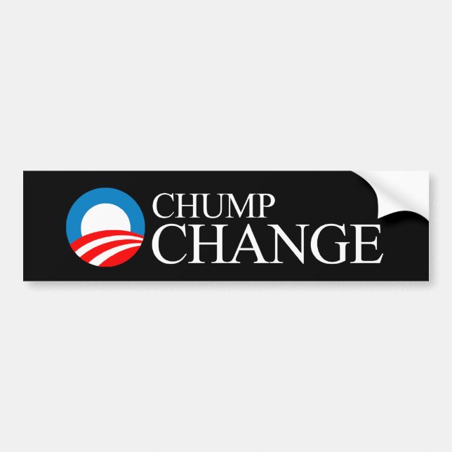 Adesivo Para Carro Anti-Obama - mudança do Chump (Frente)
