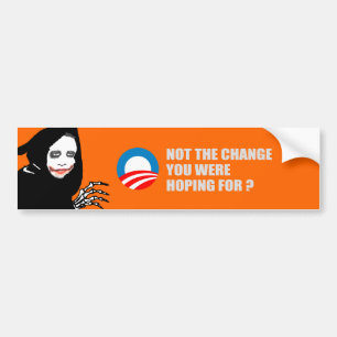 Adesivo Para Carro Anti-Obama - NÃO a MUDANÇA que VOCÊ ESPERAVA PA