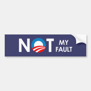 Adesivo Para Carro Anti-Obama - não meu branco da falha