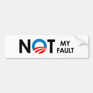 Adesivo Para Carro Anti-Obama - não meu preto da falha