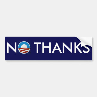 Adesivo Para Carro Anti-Obama "nenhum obrigado "