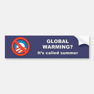 Adesivo Para Carro Anti-Obama - o aquecimento global é chamado verã