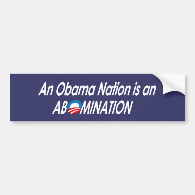 Adesivo Para Carro Anti-Obama - Obamanation (Frente)