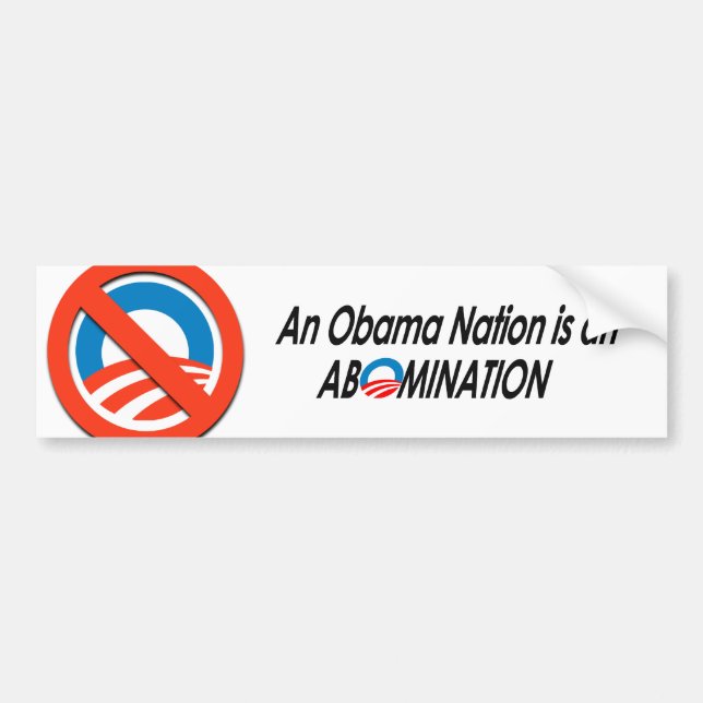 Adesivo Para Carro Anti-Obama - Obamanation 2 (Frente)