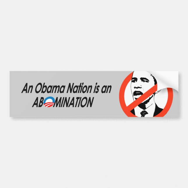 Adesivo Para Carro Anti-Obama - Obamanation 2 (Frente)