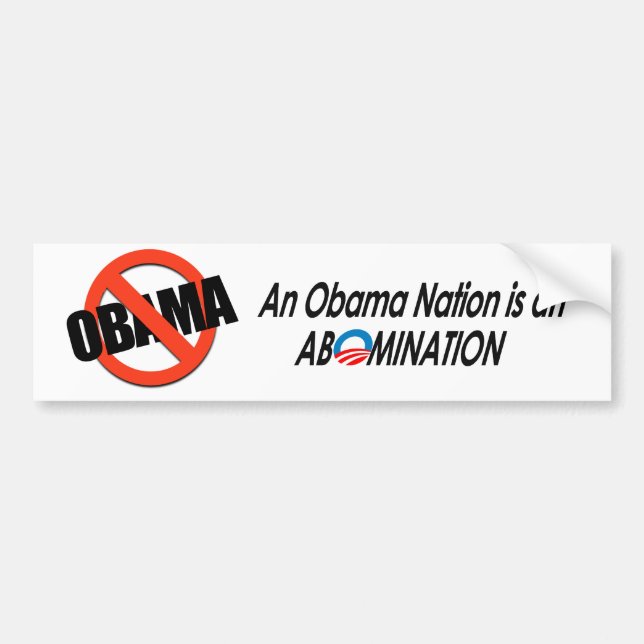 Adesivo Para Carro Anti-Obama - Obamanation 2 (Frente)