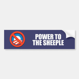 Adesivo Para Carro ANTI-OBAMA- poder ao sheeple
