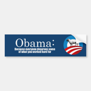 Adesivo Para Carro Anti-Obama - porque todos merece seu dinheiro
