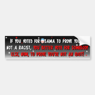 Adesivo Para Carro Anti Obama - prove-o que não é um idiota