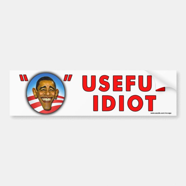 Adesivo Para Carro anti Obama "Useful Idiot" bumper sticker (Frente)