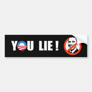 Adesivo Para Carro Anti-Obama - você branco do autocolante no vidro