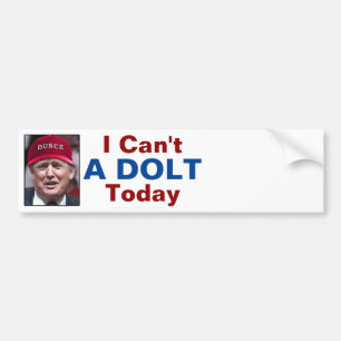 Adesivo Para Carro Anti presidente Donald Trump eu não posso um Dolt