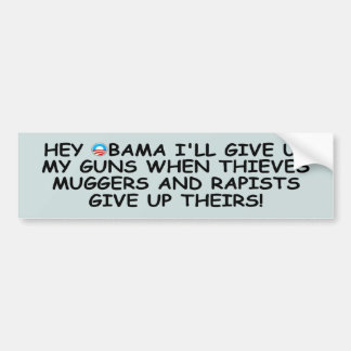 Adesivo Para Carro Anti pro armas de Obama não mais Obama