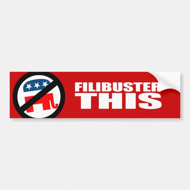 Adesivo Para Carro Anti republicano - Filibuster isto (Frente)