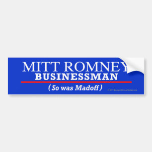Adesivo Para Carro Anti-Romney homem de negócios da etiqueta