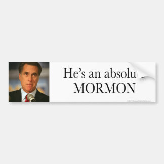 Adesivo Para Carro Anti-Romney Mormon do Absolute da etiqueta