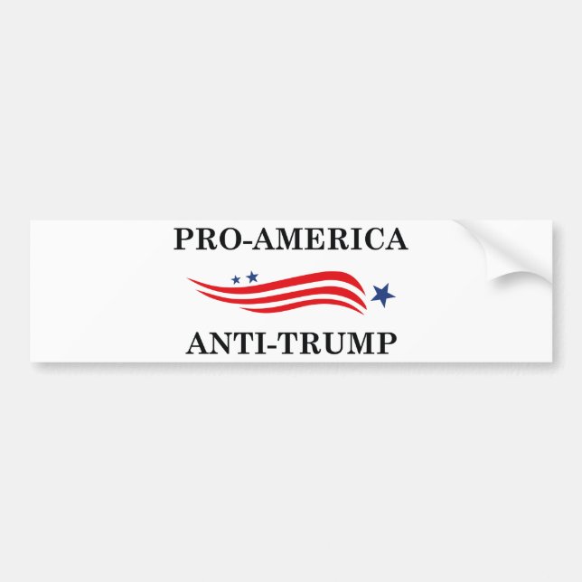 Adesivo Para Carro Anti-Trump Pro-América (Frente)
