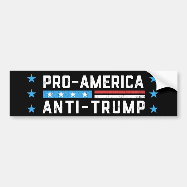 Adesivo Para Carro Anti-Trump Pro-América (Frente)