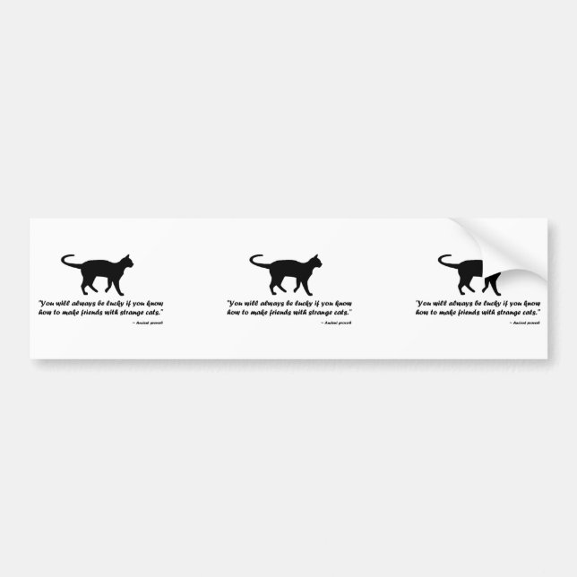 Adesivo Para Carro Antigos Proverbos de Gatos (Frente)