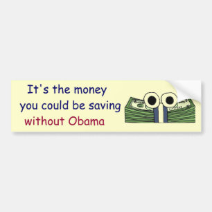 Adesivo Para Carro ANÚNCIO económico sem Obama