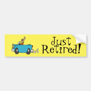 Adesivo Para Carro Apenas aposentado! Celebração feliz da