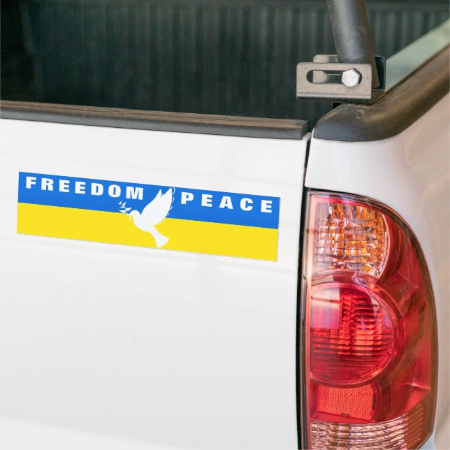 Adesivo Para Carro Apoiar a Ucrânia Bumper Stickers Peace Dove Freedo (No caminhão)