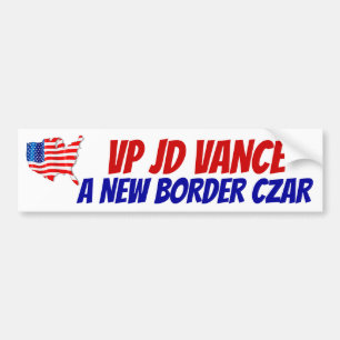Adesivo Para Carro APOIAR A VP JD VANCE A NEW BORDER CZAR USA! Bandei