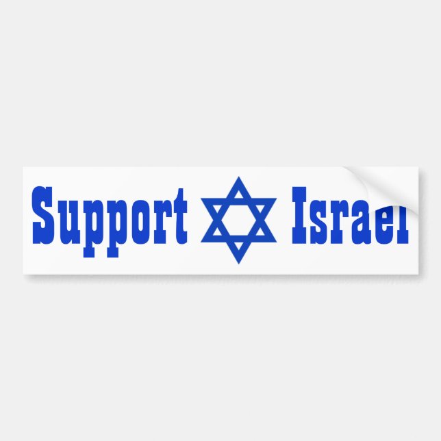 Adesivo Para Carro Apoio Israel (Frente)