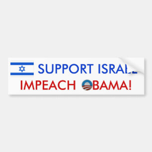 Adesivo Para Carro Apoio Israel! Acuse Obama! autocolante no vidro