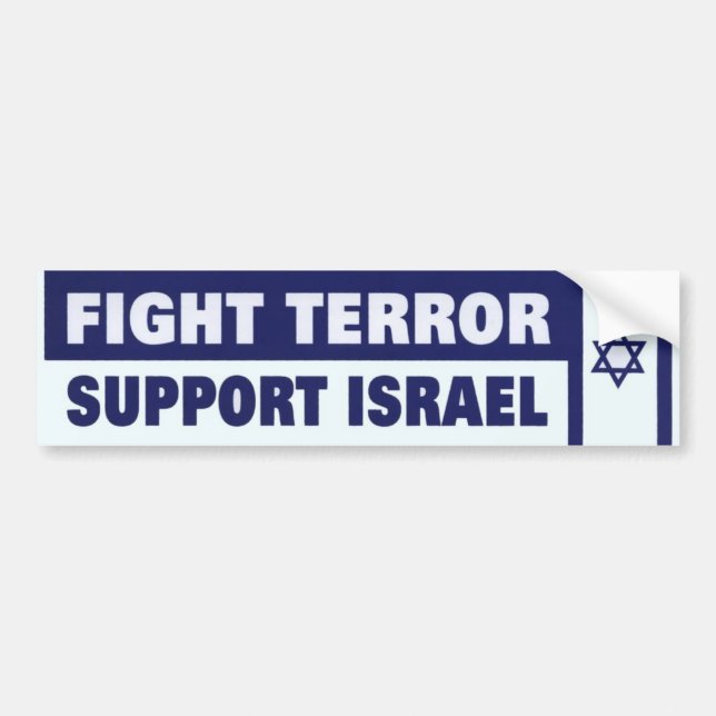 Adesivo Para Carro Apoio Israel do terror da luta (Frente)