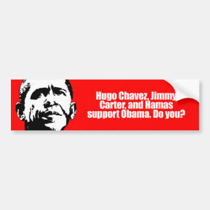 Adesivo Para Carro Apoio obama de Anti-Obama - de Hugo Chavez e de
