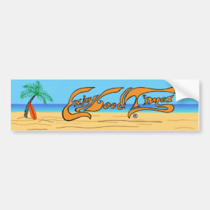 Adesivo Para Carro Aprecie o bom logotipo da praia das épocas