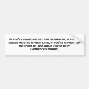 Adesivo Para Carro Aprenda conduzir!