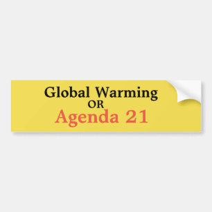 Adesivo Para Carro Aquecimento global ou Agenda 21