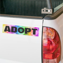 Adesivo Para Carro Arco-Íris Adotar Pawprint