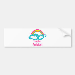 Adesivo Para Carro Arco-Íris de Nuvem Assistente do Professor